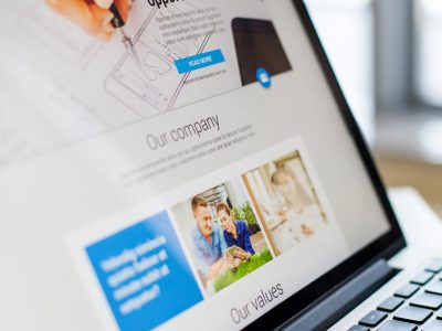 Website design on a laptop screen Website design on a laptop screen